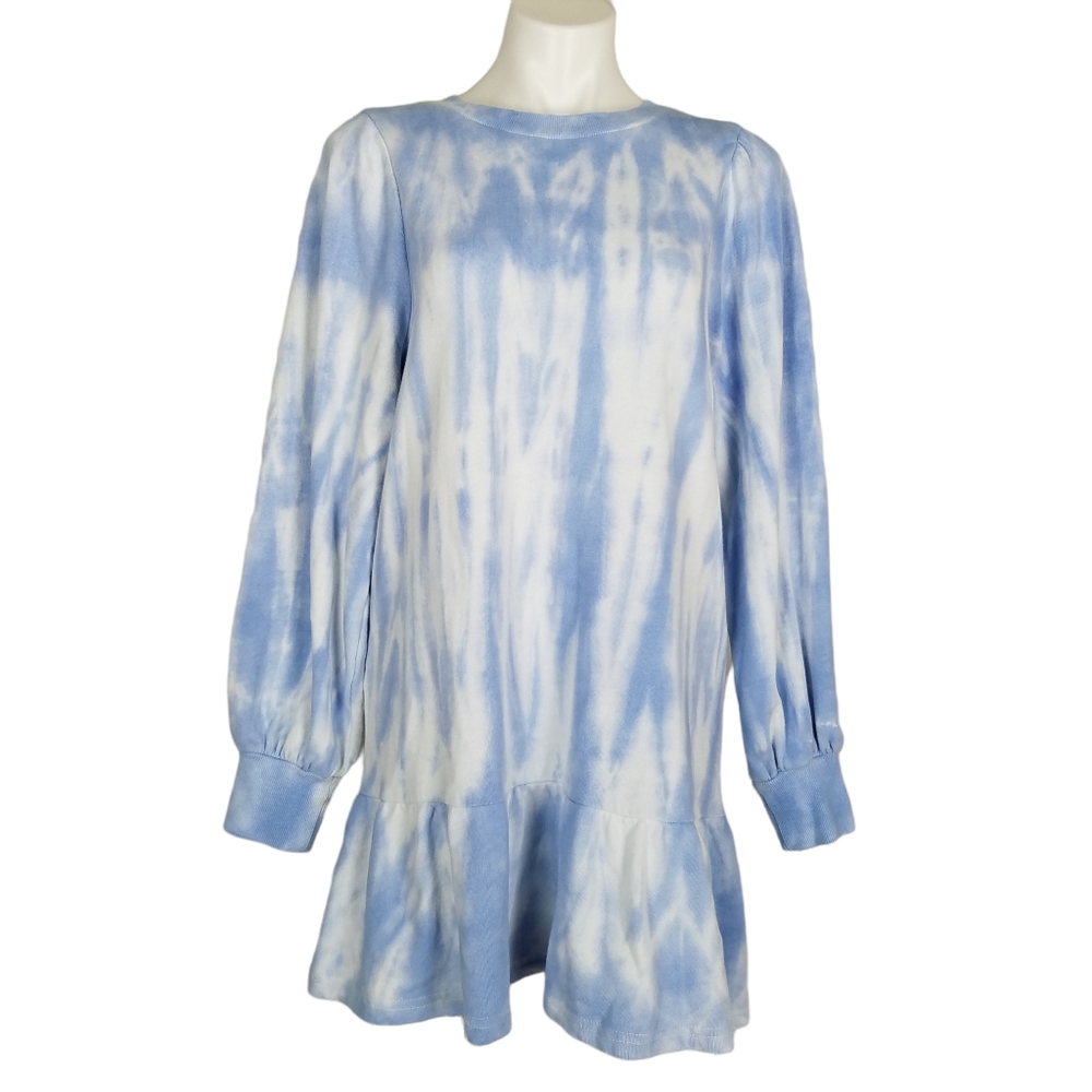 Forever 21 Blue White Tie Dye Sweatshirt Dress Size Large